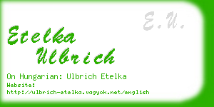 etelka ulbrich business card